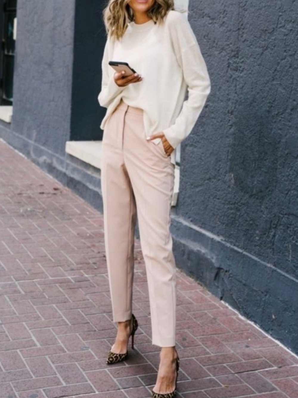 Theory Womens Prospective City Straight Leg Pants in Pale Pink